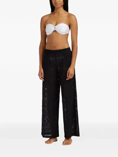 Vilebrequin Women Mesh Wide-leg Pants In Black