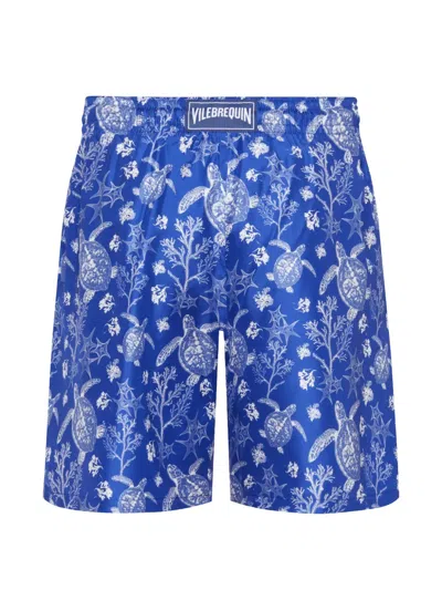 Vilebrequin Printed Drawstring Shorts In Blue