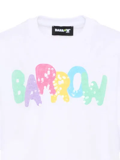 Barrow Sequin T-shirt In White