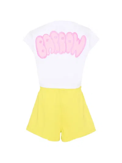 Barrow Drawstring Short Tracksuit In White