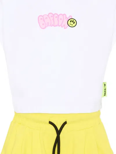 Barrow Drawstring Short Tracksuit In White