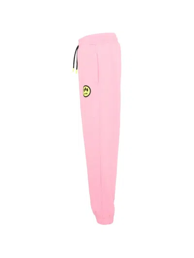 Barrow Drawstring Graphic Trousers In Pink
