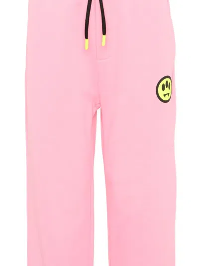 Barrow Drawstring Graphic Trousers In Pink