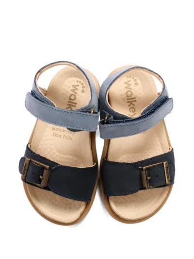 Walkey Buckle Strap Sandals In Blue