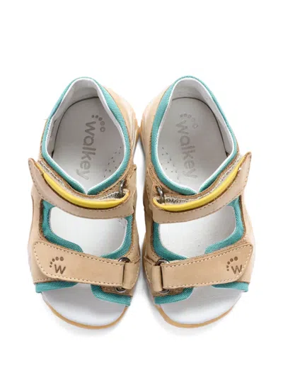 Walkey Strap Leather Sandals In Multi
