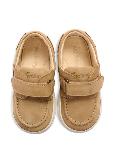 Walkey Touch-strap Moccasins In Neutral
