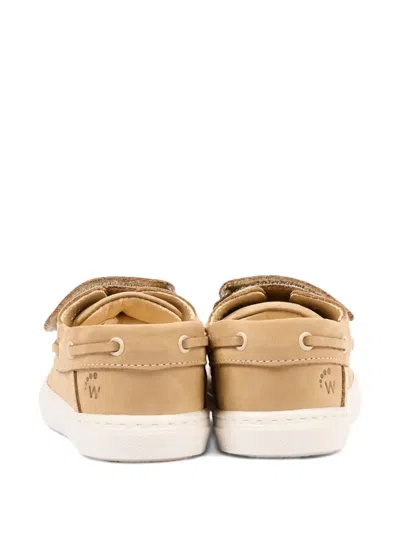 Walkey Touch-strap Moccasins In Neutral