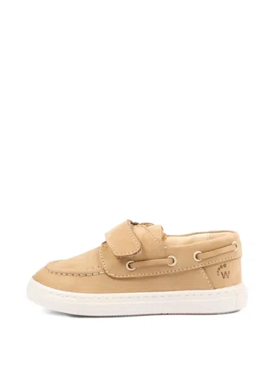 Walkey Touch-strap Moccasins In Neutral