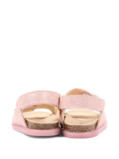 Walkey Strap Leather Sandals In Pink