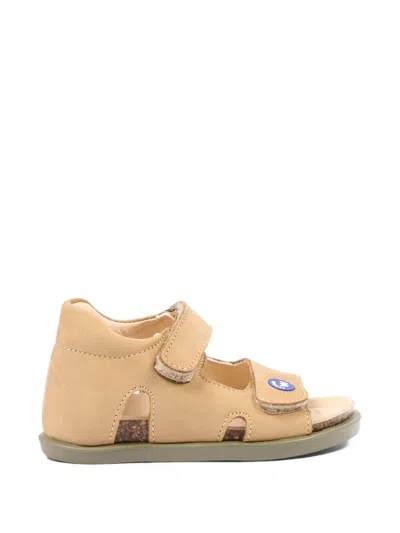 Walkey Touch-strap Leather Sandals In Nude