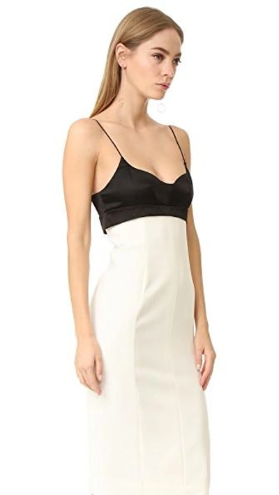 Shop Narciso Rodriguez Sleeveless Dress In Gesso/black