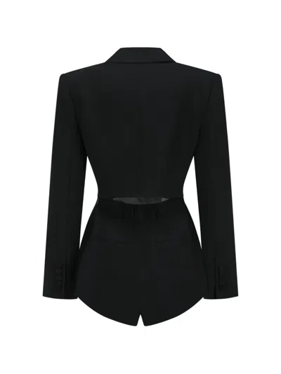 Oude Waag Button Notched Blazer In Black