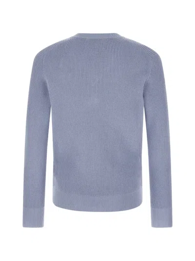 Ballantyne Argyle Pattern Sweater Sweaters And Cardigans Light Blue In Blue