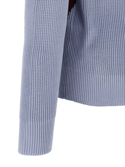 Ballantyne Argyle Pattern Sweater Sweaters And Cardigans Light Blue In Blue