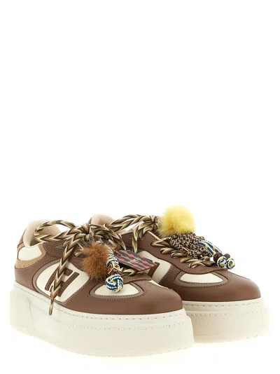 Fendi Sneakers Chunky Sole Contrast Panels