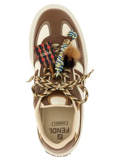 Fendi Sneakers Chunky Sole Contrast Panels
