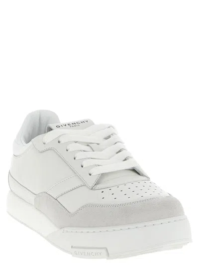 Givenchy White Calf Leather Bos Taurus Low Top Sneakers In Multi