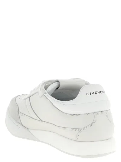 Givenchy White Calf Leather Bos Taurus Low Top Sneakers In Multi
