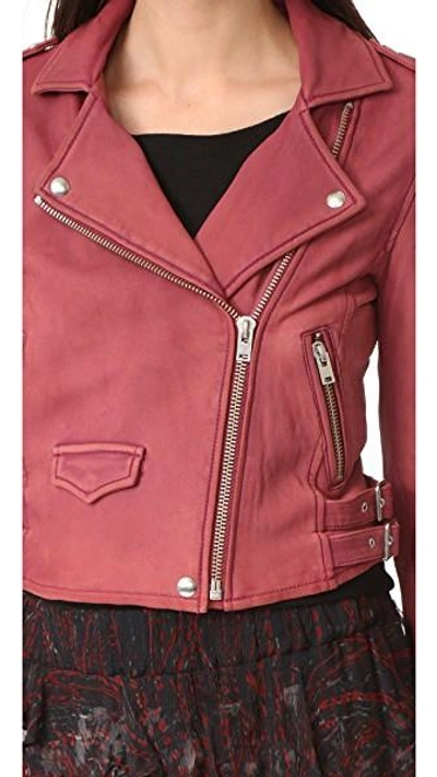 Shop Iro Ashville Moto Jacket In Magnolia