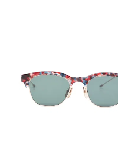 Thom Browne Patterned-frame Sunglasses In Orange
