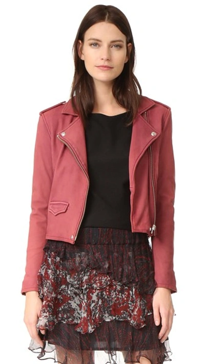 Shop Iro Ashville Moto Jacket In Magnolia