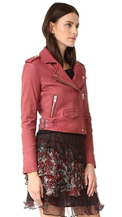 Shop Iro Ashville Moto Jacket In Magnolia