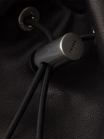 Prada Explore Re-nylon And Leather Backpack In Black