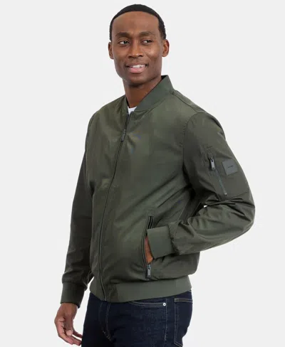 Calvin Klein Men's Memory Flight Bomber Jacket In Multi