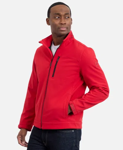 Calvin Klein Men's Faux Fur-lined Jacket In Red