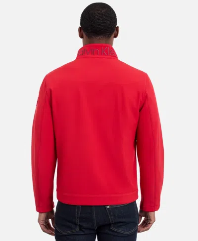 Calvin Klein Men's Faux Fur-lined Jacket In Red