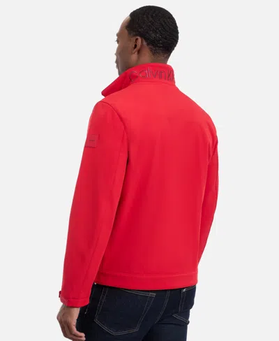 Calvin Klein Men's Faux Fur-lined Jacket In Red