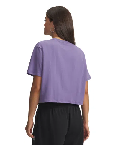 Under Armour Rival Boxy T-shirts Solid In Blue