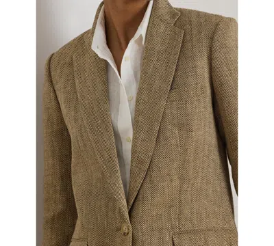 Ralph Lauren Herringbone-pattern Blazer In Multi