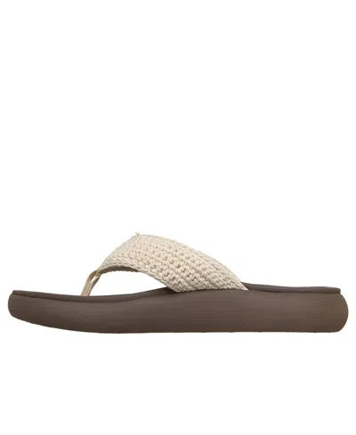 Skechers Relaxed Fit Asana Luxe Hidden Valley 2 Flip Flop In White