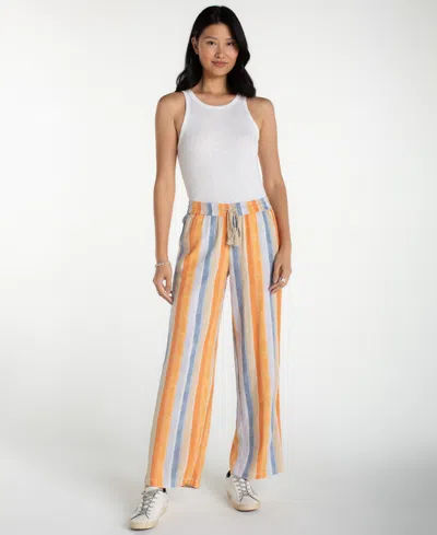 Liverpool Los Angeles Pull On Drawstring Pants In Metallic