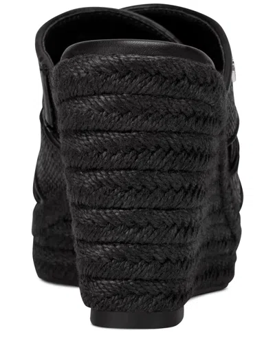 Dkny Cresson Platform Wedge Sandal In Black