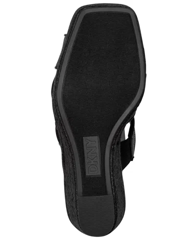 Dkny Cresson Platform Wedge Sandal In Black