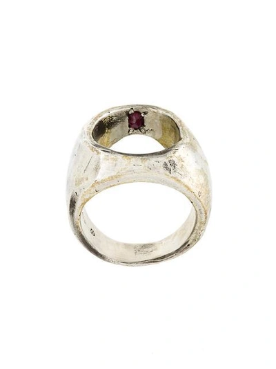 Shop Henson 'ruby Mine' Ring In Metallic