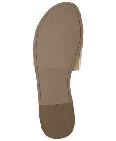Dkny Logo-embroidered Woven Sandals In White
