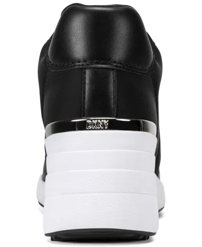 Dkny Kalindi Wedge Sneaker In Black