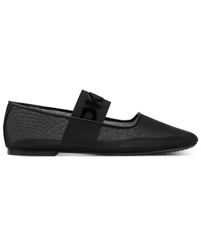 Dkny Dace Mesh Ballet Flat In Black