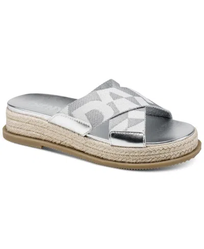 Dkny Binna Platform Sandal In Silver