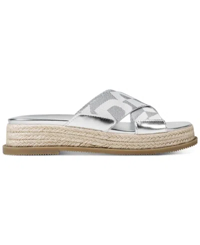 Dkny Binna Platform Sandal In Silver