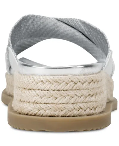 Dkny Binna Platform Sandal In Silver