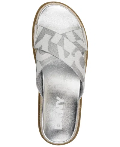 Dkny Binna Platform Sandal In Silver