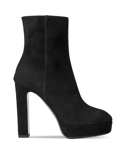 Jimmy Choo Marene 120 Suede Platform Ankle Boots In Black