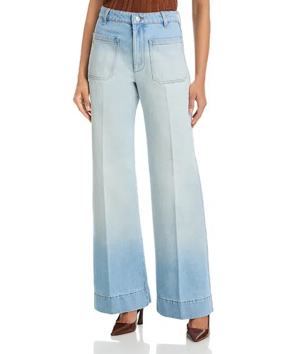 Victoria Beckham Patch-pocket Straight Leg Jeans In Blue