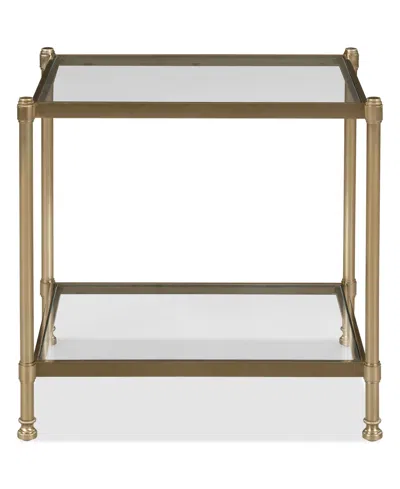 Macy's Isla 3-pc. Glass Rectangle Coffee Table And End Table Set In Gray