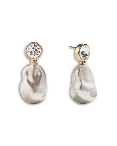 Baublebar Elizabeth Glass Pearl Earrings In Metallic