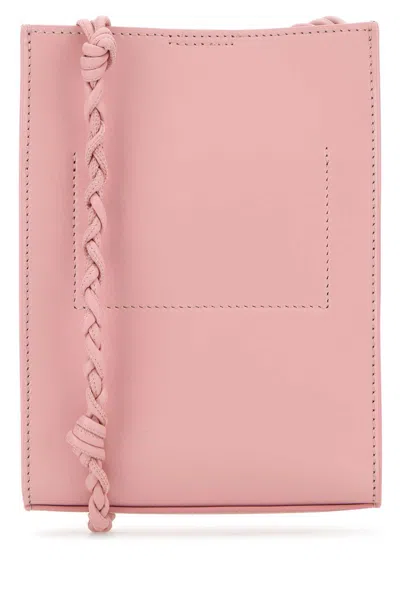 Jil Sander Small Leather Tangle Shoulder Bag Rectangular In Pink